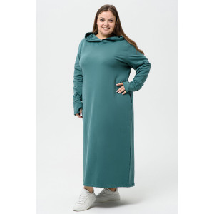 Платье женское №14441 футер 2-х нитка (р-ры: 42-60) изумруд
