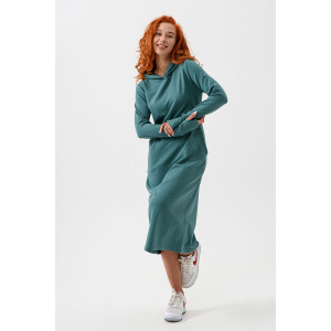 Платье женское №14441 футер 2-х нитка (р-ры: 42-60) изумруд