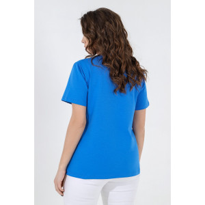 Футболка женская "Базис-4" кулирка с лайкрой (последний размер) синий 60 Футболка женская "Базис-4" кулирка с лайкрой (последний размер) синий 60