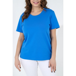 Футболка женская "Базис-4" кулирка с лайкрой (последний размер) синий 60 Футболка женская "Базис-4" кулирка с лайкрой (последний размер) синий 60
