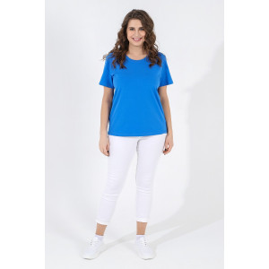 Футболка женская "Базис-4" кулирка с лайкрой (последний размер) синий 60 Футболка женская "Базис-4" кулирка с лайкрой (последний размер) синий 60