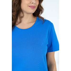 Футболка женская "Базис-4" кулирка с лайкрой (последний размер) синий 60 Футболка женская "Базис-4" кулирка с лайкрой (последний размер) синий 60
