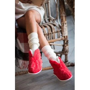Чуни женские Тверь(ж)-МР овечья шерсть (р-ры: 35-41) мак алый Чуни женские Тверь(ж)-МР овечья шерсть (р-ры: 35-41) мак алый
