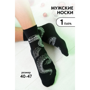 Носки мужские "Змей" - упаковка 1 пара серый