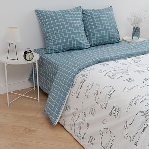 Постельное белье поплин "Банни" (последний размер) 2-сп.евр