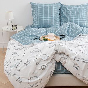 Постельное белье поплин "Банни" (последний размер) 2-сп.евр