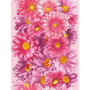 Полотенце кухонное вафельное полотно "Праздничный букет" (последний размер) 45х60