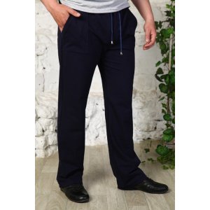 Мужские брюки 902в футер (р-ры: 44-58) синий