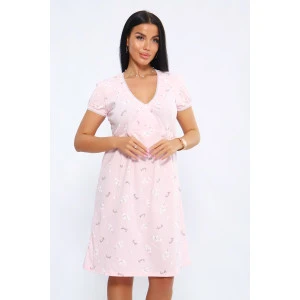 Сорочка женская №88089 кулирка (р-ры: 44-54) розовый Сорочка женская №88089 кулирка (р-ры: 44-54) розовый