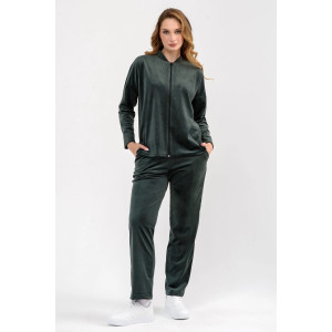 Костюм двойка женский "Домашний 2" 2252-В трикотаж (последний размер) темно-зеленый 60,62