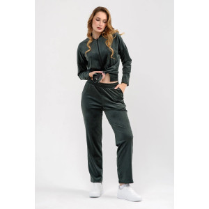 Костюм двойка женский "Домашний 2" 2252-В трикотаж (последний размер) темно-зеленый 60,62