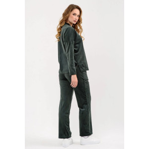 Костюм двойка женский "Домашний 2" 2252-В трикотаж (последний размер) темно-зеленый 60,62