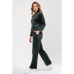 Костюм двойка женский "Домашний 2" 2252-В трикотаж (последний размер) темно-зеленый 60,62