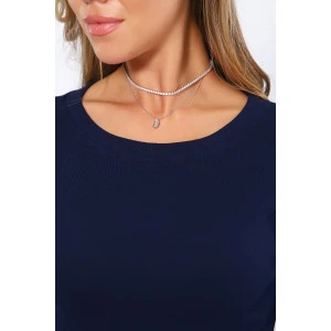 Костюм двойка женский с юбкой №13292 кашкорсе (р-ры: 40-50) темный индиго Костюм двойка женский с юбкой №13292 кашкорсе (р-ры: 40-50) темный индиго