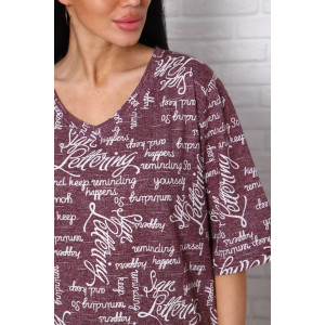 Костюм двойка женский "Джина-2" кулирка (последний размер) бордо-2 60,64