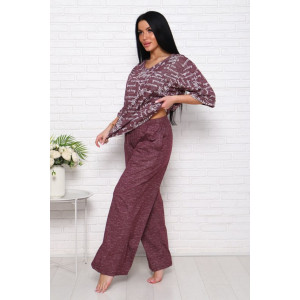 Костюм двойка женский "Джина-2" кулирка (последний размер) бордо-2 60,64