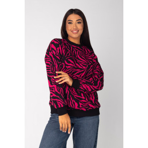 Толстовка женская ФТ-23 "Риана" футер 3-х нитка петля (последний размер) фуксия 52