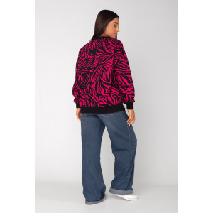 Толстовка женская ФТ-23 "Риана" футер 3-х нитка петля (последний размер) фуксия 52