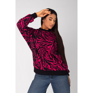 Толстовка женская ФТ-23 "Риана" футер 3-х нитка петля (последний размер) фуксия 52