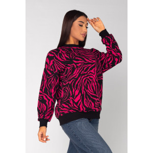 Толстовка женская ФТ-23 "Риана" футер 3-х нитка петля (последний размер) фуксия 52