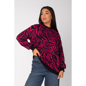 Толстовка женская ФТ-23 "Риана" футер 3-х нитка петля (последний размер) фуксия 52