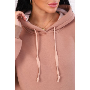 Костюм двойка женский 718 футер 3-х нитка с начесом (последний размер) капучино 48