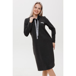 Платье женское П120/1 футер с лайкрой (последний размер) антрацит 50,56