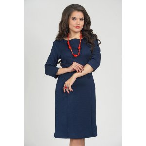 Платье 3803 трикотаж сандра (р-ры: 46-54) темно-синий