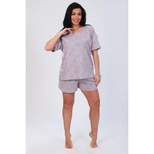 Костюм двойка женский №24755 кулирка (р-ры: 46-54) розовый Костюм двойка женский №24755 кулирка (р-ры: 46-54) розовый