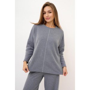 Костюм двойка женский "Вивьен С" ангора (р-ры: 44-62) серый Костюм двойка женский "Вивьен С" ангора (р-ры: 44-62) серый