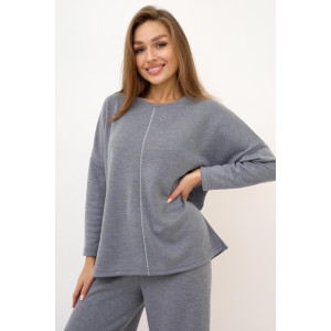 Костюм двойка женский "Вивьен С" ангора (р-ры: 44-62) серый Костюм двойка женский "Вивьен С" ангора (р-ры: 44-62) серый