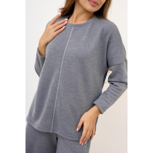 Костюм двойка женский "Вивьен С" ангора (р-ры: 44-62) серый Костюм двойка женский "Вивьен С" ангора (р-ры: 44-62) серый