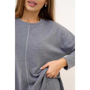 Костюм двойка женский "Вивьен С" ангора (р-ры: 44-62) серый Костюм двойка женский "Вивьен С" ангора (р-ры: 44-62) серый