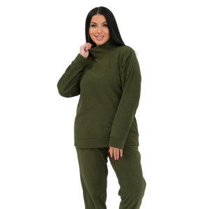 Костюм двойка женский 0672-65 флис (последний размер) хаки 46