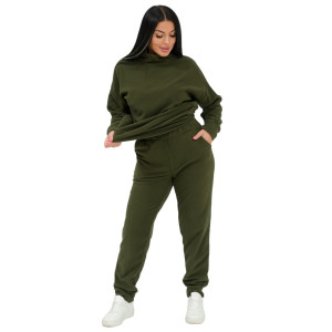 Костюм двойка женский 0672-65 флис (последний размер) хаки 46