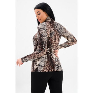 Водолазка женская 0263-28 вискоза пенье (последний размер) питон 54,56