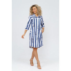 Халат женский 433 "Парус" кулирка (последний размер) синий 46 Халат женский 433 "Парус" кулирка (последний размер) синий 46