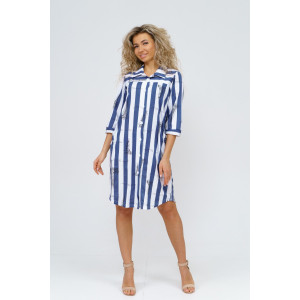 Халат женский 433 "Парус" кулирка (последний размер) синий 46 Халат женский 433 "Парус" кулирка (последний размер) синий 46