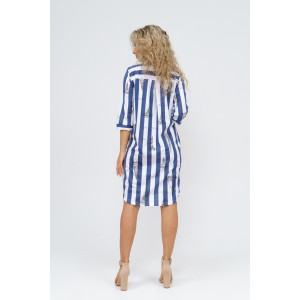 Халат женский 433 "Парус" кулирка (последний размер) синий 46 Халат женский 433 "Парус" кулирка (последний размер) синий 46