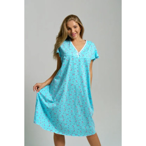 Сорочка женская "Муза 2" 1323 кулирка (последний размер) бирюза 54