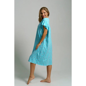 Сорочка женская "Муза 2" 1323 кулирка (последний размер) бирюза 54