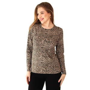Лонгслив женский 1257 вискоза (последний размер) леопард 54 Лонгслив женский 1257 вискоза (последний размер) леопард 54