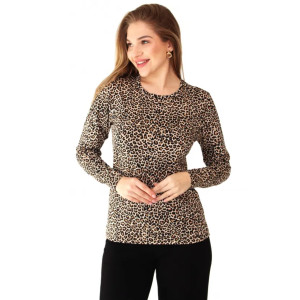 Лонгслив женский 1257 вискоза (последний размер) леопард 54 Лонгслив женский 1257 вискоза (последний размер) леопард 54