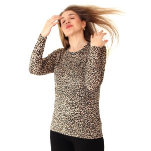 Лонгслив женский 1257 вискоза (последний размер) леопард 54 Лонгслив женский 1257 вискоза (последний размер) леопард 54
