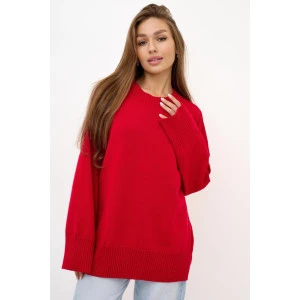 Джемпер женский К 10232 вязаное полотно (р-ры: one size) красный Джемпер женский К 10232 вязаное полотно (р-ры: one size) красный