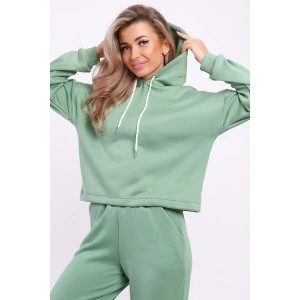 Костюм двойка женский №36863 трикотаж на меху (р-ры: 44-54) оливковый Костюм двойка женский №36863 трикотаж на меху (р-ры: 44-54) оливковый