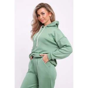 Костюм двойка женский №36863 трикотаж на меху (р-ры: 44-54) оливковый Костюм двойка женский №36863 трикотаж на меху (р-ры: 44-54) оливковый