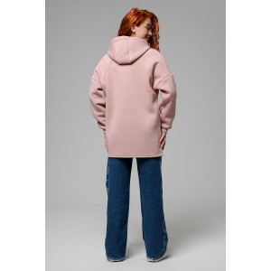 Толстовка женская №8297 футер 3-х нитка с начесом (р-ры: 42-56) пудровый Толстовка женская №8297 футер 3-х нитка с начесом (р-ры: 42-56) пудровый