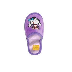 Тапки детские А-70F-034-06 текстиль (р-ры: 30-35) фиолетовый Тапки детские А-70F-034-06 текстиль (р-ры: 30-35) фиолетовый