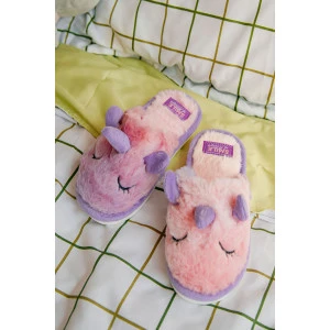 Тапки детские SM 353-043-07 эко-мех (р-ры: 30-35) фиолетовый Тапки детские SM 353-043-07 эко-мех (р-ры: 30-35) фиолетовый